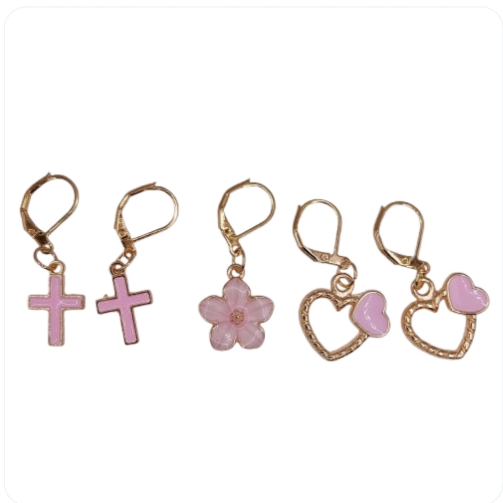 Crochet Stitch Markers Knitting Progress Keepers Leverback Hooks Enamel Charms